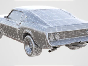 Generic american muscle car 3D Model