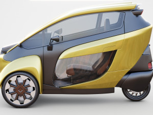 Concept 3 wheel electric vehicle Modèle 3D