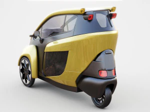 Concept 3 wheel electric vehicle 3D Model