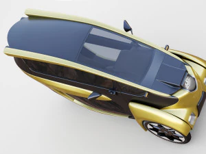 Concept 3 wheel electric vehicle 3D Model