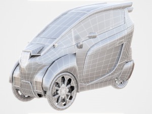Concept 3 wheel electric vehicle Modèle 3D