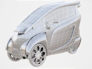 Concept 3 wheel electric vehicle 3D Model