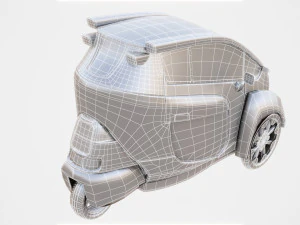 Concept 3 wheel electric vehicle 3D Model