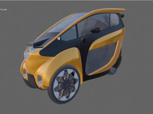 Concept 3 wheel electric vehicle 3D Model