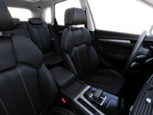 Audi Q5 2021 with interior and open doors 3D Model