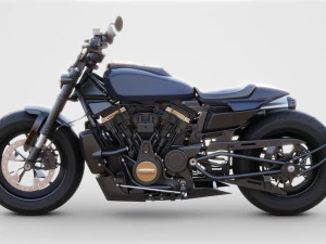 Generic American motorcycle 3D Model