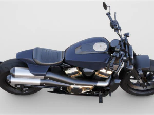Generic American motorcycle 3D Model