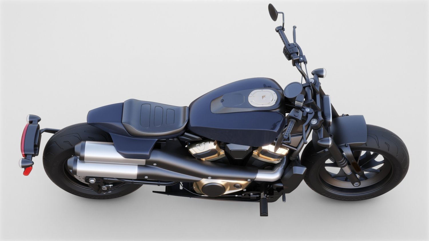 Generic American motorcycle 3D Model in Motorcycle 3DExport