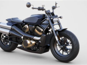 Generic American motorcycle 3D Model