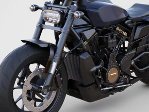Generic American motorcycle 3D Model