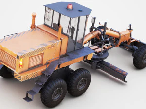 Motor Grader 3D Model