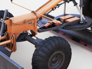 Motor Grader 3D Model