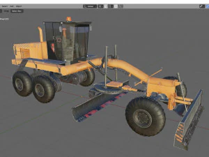 Motor Grader 3D Model