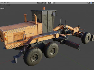 Motor Grader 3D Model