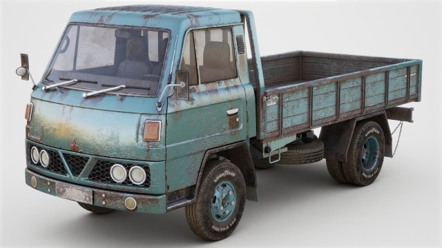 Mitsubishi Fuso Canter mk3 PBR 3D Модель .c4d .max .obj .3ds .fbx .stl .blend 