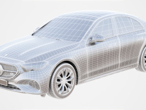 Mercedes-Benz E-class 2024 with interior 3D 모델