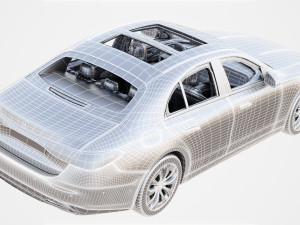 Mercedes-Benz E-class 2024 with interior 3D 모델