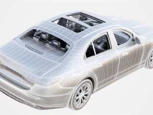 Mercedes-Benz E-class 2024 with interior 3D Model
