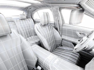 Mercedes-Benz E-class 2024 with interior 3D Model