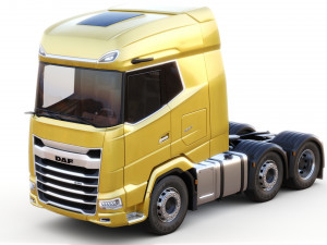 DAF XG semi truck with trailer 3Dモデル