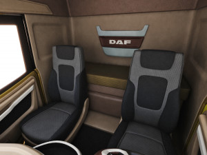 DAF XG semi truck with trailer 3Dモデル