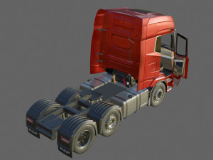 DAF XG semi truck with trailer 3Dモデル