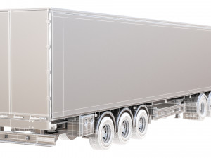 DAF XG semi truck with trailer 3Dモデル