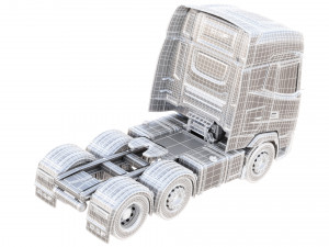DAF XG semi truck with trailer 3Dモデル
