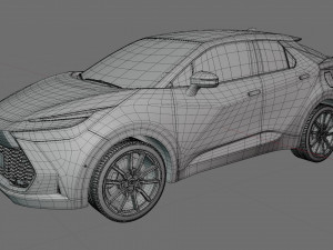 Toyota C-HR 2024 with interior Modelo 3D