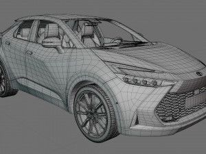Toyota C-HR 2024 with interior Modelo 3D