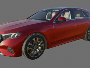 Mercedes-Benz E-class Estate 2024 with interior 3D Model