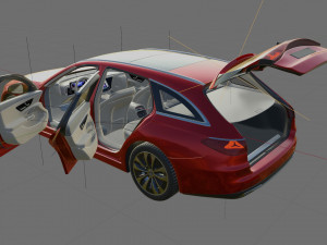 Mercedes-Benz E-class Estate 2024 with interior 3D Model