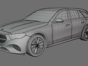 Mercedes-Benz E-class Estate 2024 with interior 3D Model