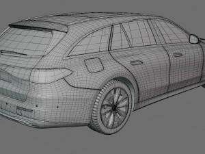 Mercedes-Benz E-class Estate 2024 with interior 3D Model