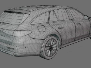 Mercedes-Benz E-class Estate 2024 with interior 3D Model