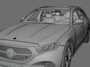 Mercedes-Benz E-class Estate 2024 with interior 3D Model