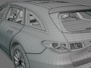 Mercedes-Benz E-class Estate 2024 with interior 3D Model