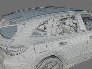 Mercedes-Benz GLC 2023 with interior Modelo 3D