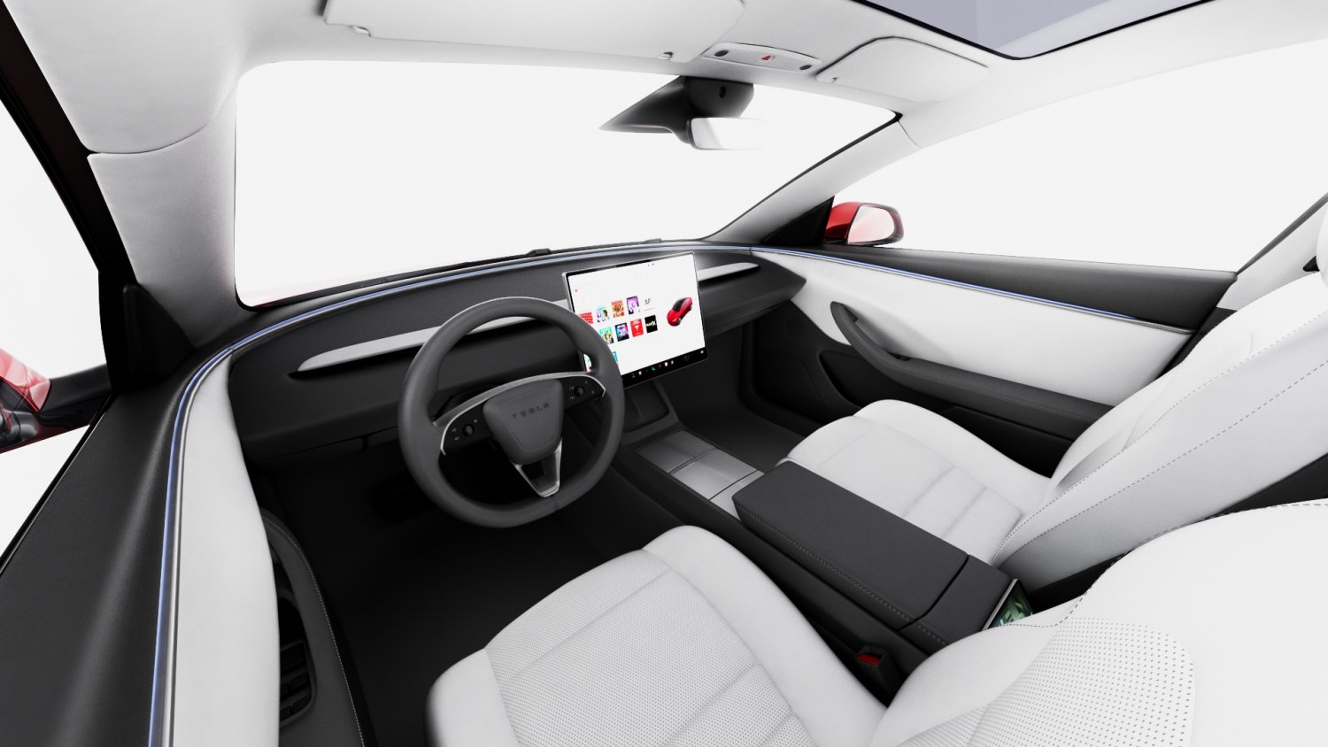 [Neues 2024] RUIYA Tesla Model 3 2024 2025 Antirutschmatten Gummimatten,  Antirutschmatten Innere Mittelkonsole Aus Tesla Model 3 Auto  Innenausstattung