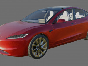 Tesla Model 3 2024 3Dモデル