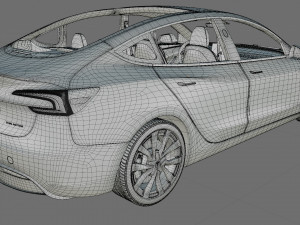 Tesla Model 3 2024 3Dモデル