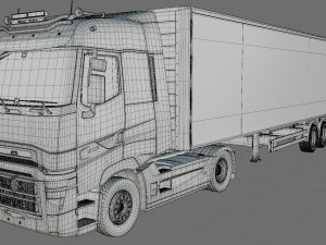 Renault Trucks T High with trailer 3D Модель