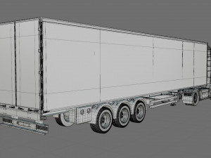 Renault Trucks T High with trailer 3D Модель