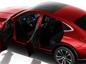 Mercedes-Benz GLC Coupe 2024 with interior 3D 모델