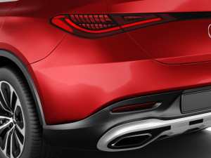 Mercedes-Benz GLC Coupe 2024 with interior 3D 모델