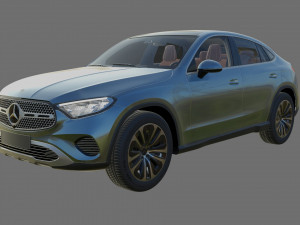 Mercedes-Benz GLC Coupe 2024 with interior 3D 모델