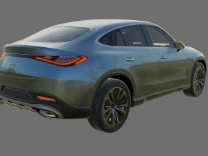 Mercedes-Benz GLC Coupe 2024 with interior 3D 모델