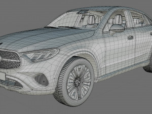 Mercedes-Benz GLC Coupe 2024 with interior 3D 모델