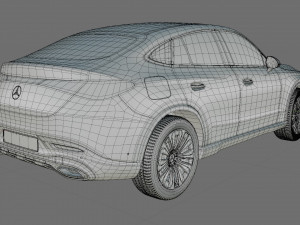Mercedes-Benz GLC Coupe 2024 with interior 3D 모델