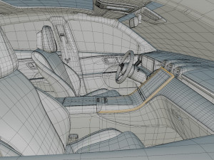 Mercedes-Benz GLC Coupe 2024 with interior 3D 모델